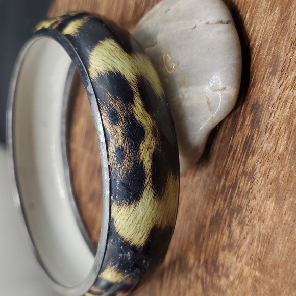 B3125 leopard animal print pattern‎ chunky bracelet - Picture 1 of 2